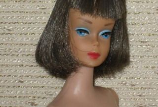 Vintage Barbie Silver Tipped Brunette American Girl with Original 