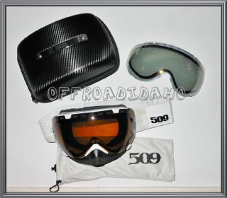 Special 509 Aviator White Frame Goggle Combo Package Case Polarized 