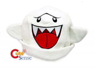 Super Mario Boo Ghost Plush Cosplay Costume Beanie Hat