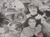 Wall of Fame Baseball Stars Robert Stephen Simon Litho
