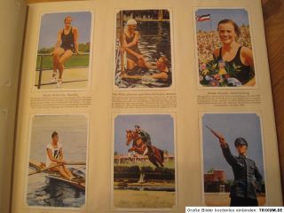 GERMAN 1936 OLYMPICS TOBACCO CARD BOOK /WITH JESSE OWENS AND SONJA 