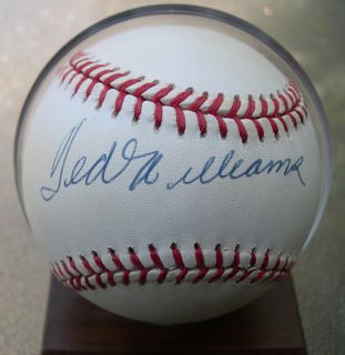 TED WILLIAMS AUTOGRAPHED BOBBY BROWN AMERICAN LEAGUE BASEBALL