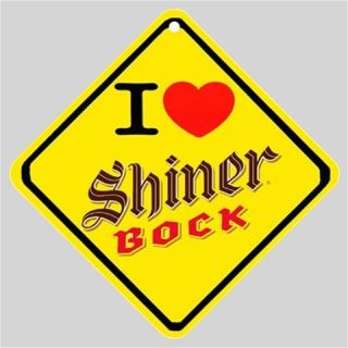 New Order  I Love Shiner Bock Beer  Logo Car Window Sign