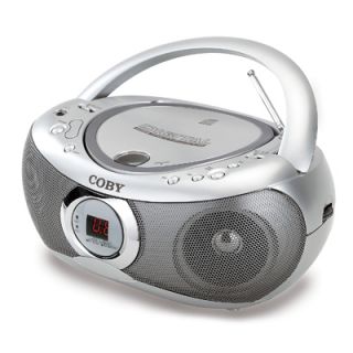 Coby CX CD236 Portable Classic Boombox CD Player LCD Am FM Dual 