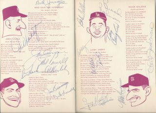 1960 Baseball Writers Dinner Program Signed by Loads of HOFs 