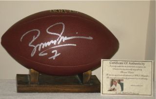 Boomer Esiason Autographed Football Jets w Proof