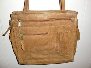 Vintage EMILY ANN of BOCA RATON Genuine Leather Shoulder Bag purse 
