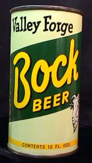 Valley Forge Bock Beer Mid 1950s Flat Top Can Norristown Super Clean 