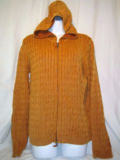 Tyler Boe Brn Sweater Hooded Zipper Top Jacket Wom XL