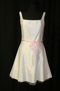 Jessica McClintock 31924 White Short Formal Party Cocktail Dress Size 