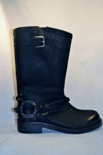 Diesel Womens BOGARDE LEATHER BOOT casual shoes size 7 5 NEW BLACK 
