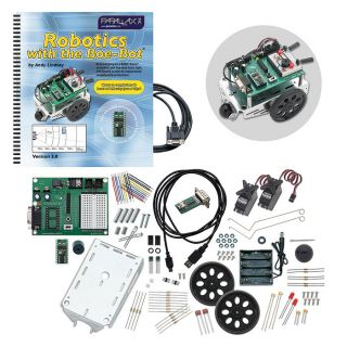 Parallax Boe Bot Robot Kit Serial with USB Adapter and Cable 28132 