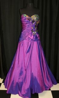 Precious Formals P55008 Peacock Formal Ball Gown Prom Pageant Dress 