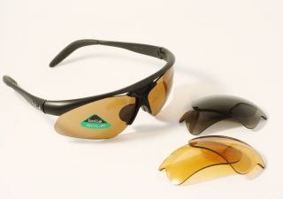 Bolle Vigilante Black Golf Sunglasses Set 10237 New