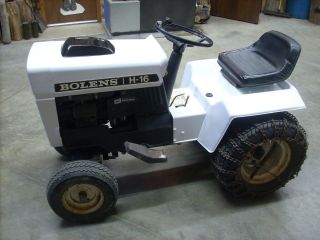 BOLENS H16 MODEL 1656 LAWN TRACTOR with SNOWTHROWER, BLADE, CAB, MOWER 