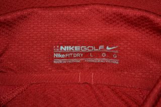 Nike Bolingbrook Golf Club Short Sleeve Red Athletic Polo Shirt Mens 