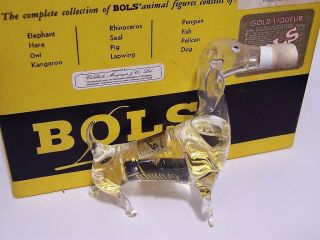 Mini Miniature Liquor Bottle Liqueur Bols Dog Gold