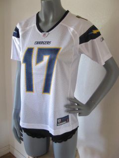 New Womens NFL San Diego Chargers Size M Philip Rivers Cute White Fan 