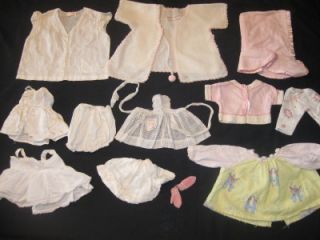 25pc Vintage/Antique Doll & Baby Doll Reborn Barbie Clothes Lot  MANY 