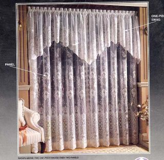 jacquard lace emily lace curtain panel new with tags nwt