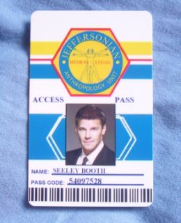 Bones Special Agent Seeley Booth Jeffersonian ID Card