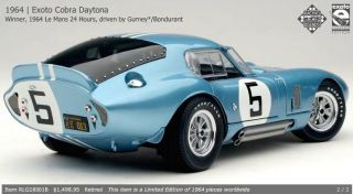   18 Cobra Daytona #5 1964 Bob Bondurant Dan Gurney Figurine RLG18001B