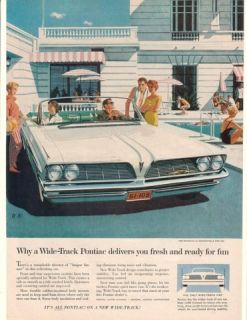 1961 white pontiac bonneville convertible ad
