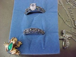 Ring Set Pins Brooches Avon Jewelry Lot 80s 90s Vintage