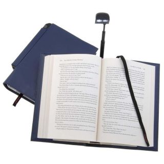 Book Light in a Bookcover for Hardcovers Blue, from Brookstone