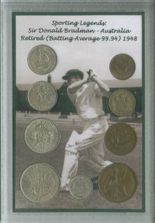 Sir Donald Don Bradman Vintage Australia Australian Cricket Coin Gift 