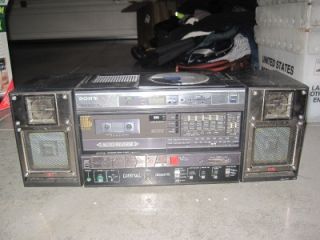   sony cfd 5 boombox ghetto blaster radio cd player cassette player