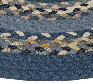   Mills Minuteman Wool Cloth Braided Rug Rust Blue Multi W/Solids (#51