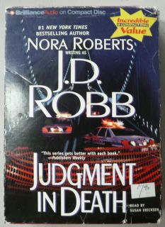 Robb JUDGMENT IN DEATH Abridged Audio Book on 5 CD Set Nora 