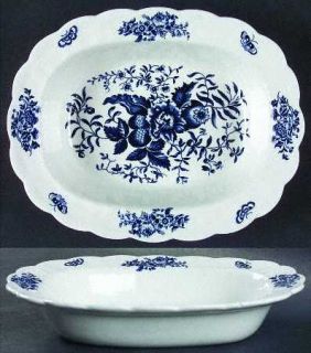 Booths Blue Peony A8021 Oval Vegeable Serving Bowl