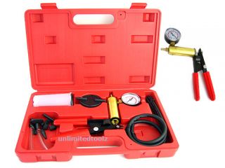 17 pcs brake bleeder vacuum pump tool kit case automotive