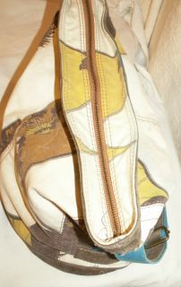 Lucky Brand handbag shoulder bag, canvas & leather large purse