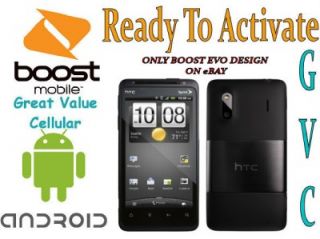 Boost Mobile HTC EVO Design Fully Flashed and Ready New