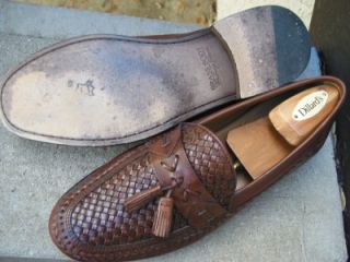 brass boot mens used brown leather loafers 9