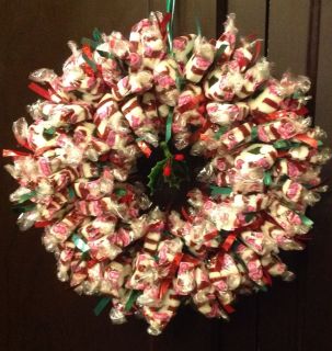 Christmas Candy Wreath Brachs Peppermint Nougat
