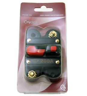 Circuit Breaker 200 Amp Inline Reset Self Test Gold Plated Terminals 