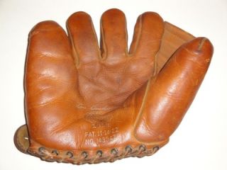 1940s Lou Boudreau JC Higgins Full Size Baseball Glove Cleveland 