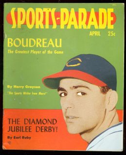 Sports Parade 1 April 1949 Lou Boudreau Babe Ruth Kentucky Derby FN 