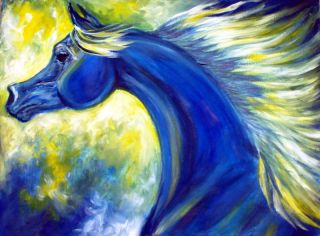 Arabian Horse Equine Art Oil Painting Brander Print