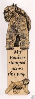 Bouvier Des Flanders Laser Engraved Dog Bookmarks