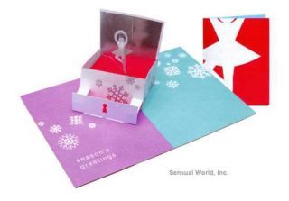 Beautiful SABUDA POP UP Music Box Ballerina Christmas Note Card 
