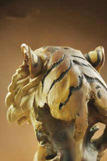 Large Resin Big Cat Tiger Head Bust Statue 11High