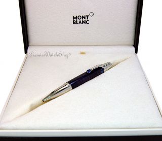   Mont Blanc Boheme Paso Doble Bleu 104919 Platinum Small Ball Point Pen
