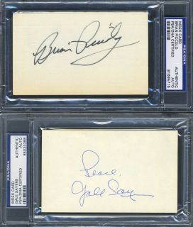 Brian Piccolo BRIANS SONG Autograph Topps Rookie Gale Sayers ca. 1969 