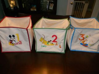   Mickey Mouse Clubhouse Organization Storage Bins Boxes 12X14