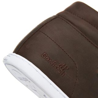 Boxfresh Eavis Half Cab Dark Brown New Leather Mens Shoes Trainers 